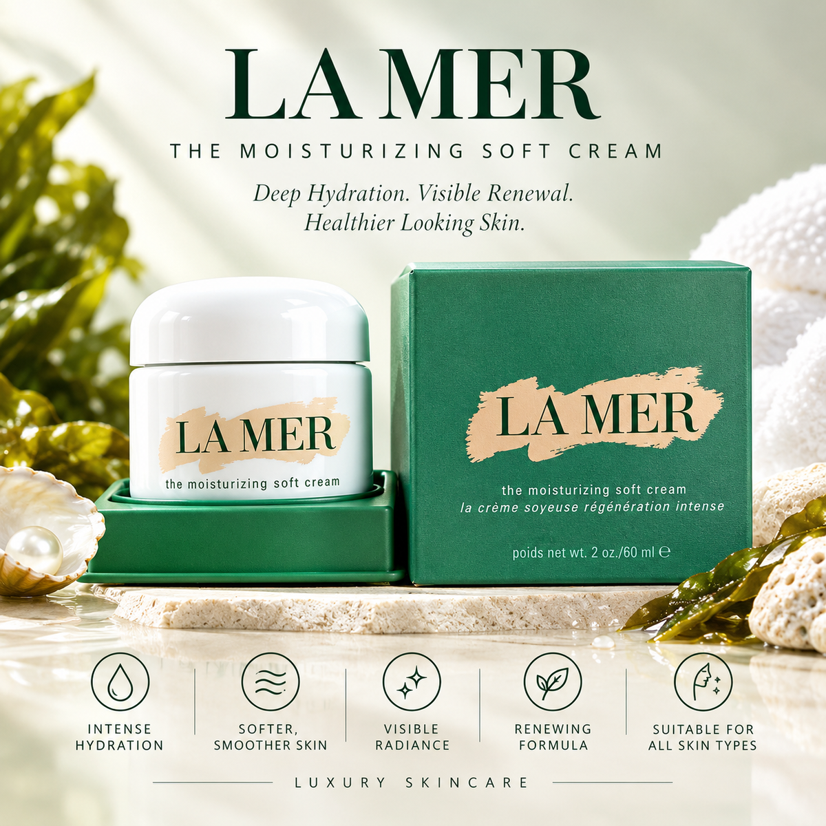 La Mer The Moisturizing Soft Cream 2 oz / 60 ml