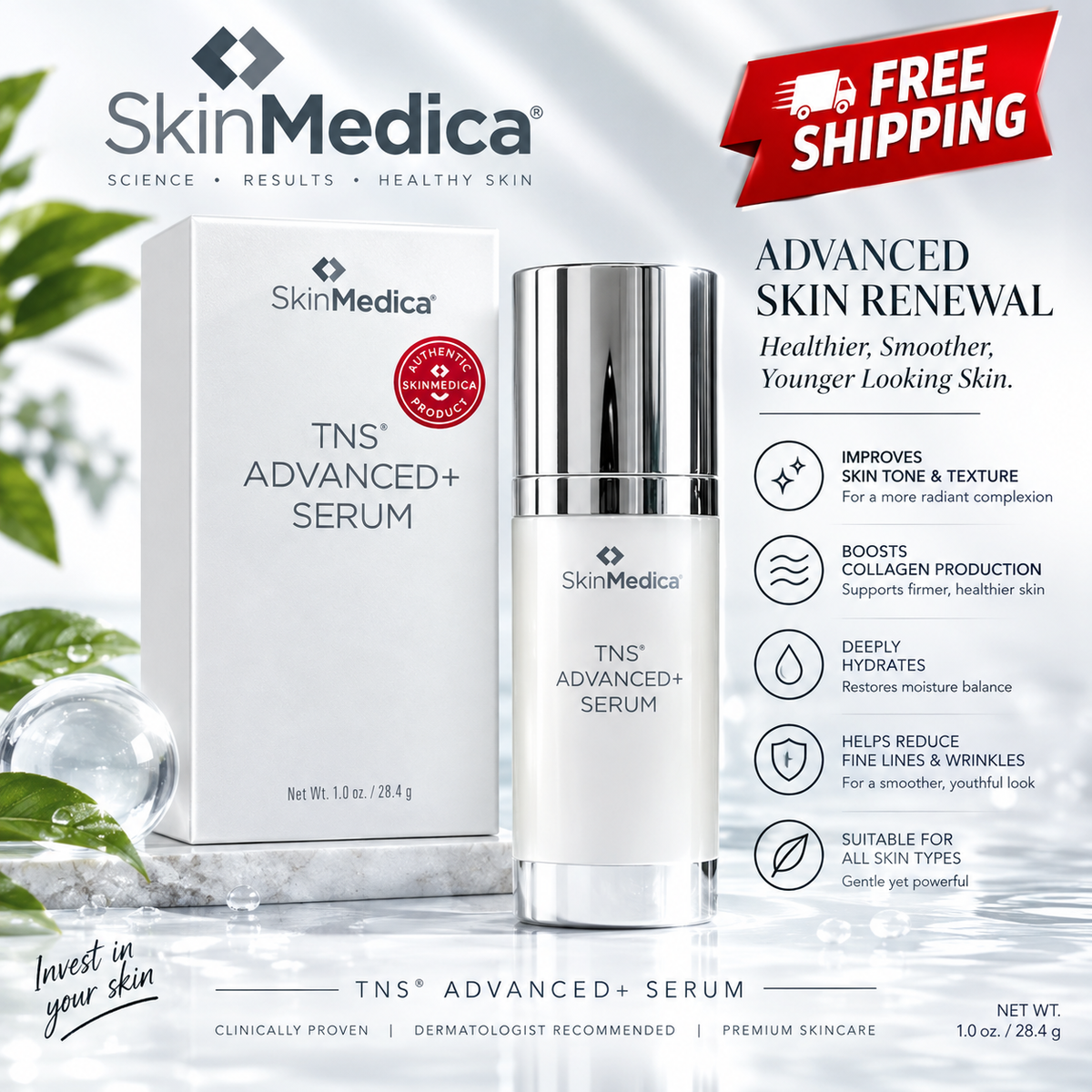 SkinMedica TNS Advanced+ Serum 1 oz — Anti-Aging Treatment