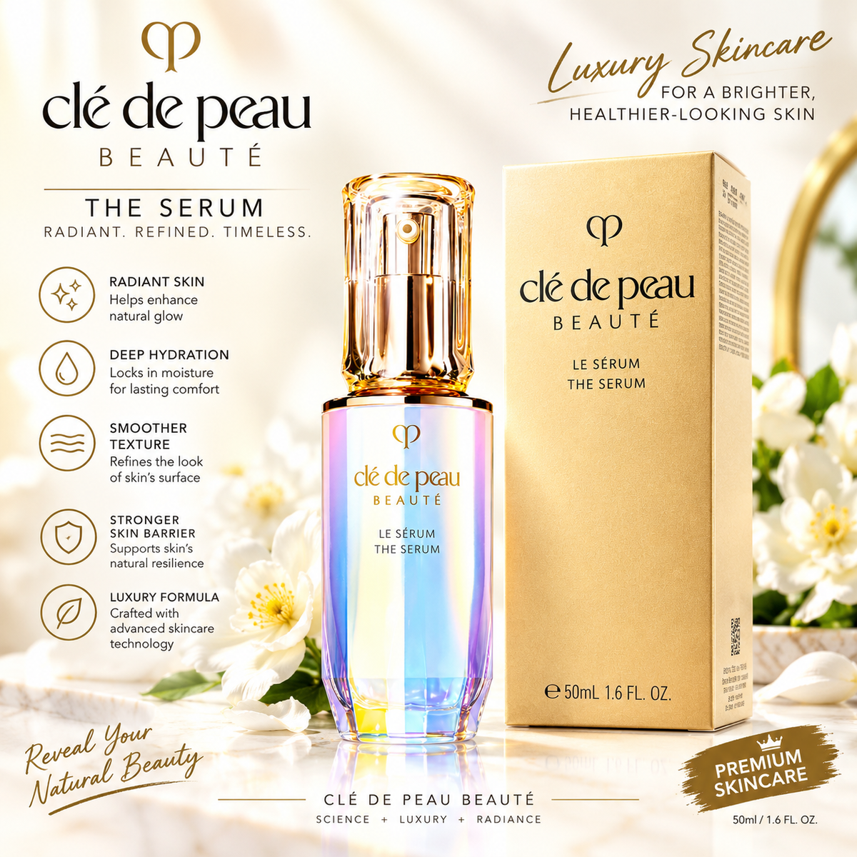 Clé de Peau Beauté The Serum 50mL / 1.6 Oz Luxury Skincare