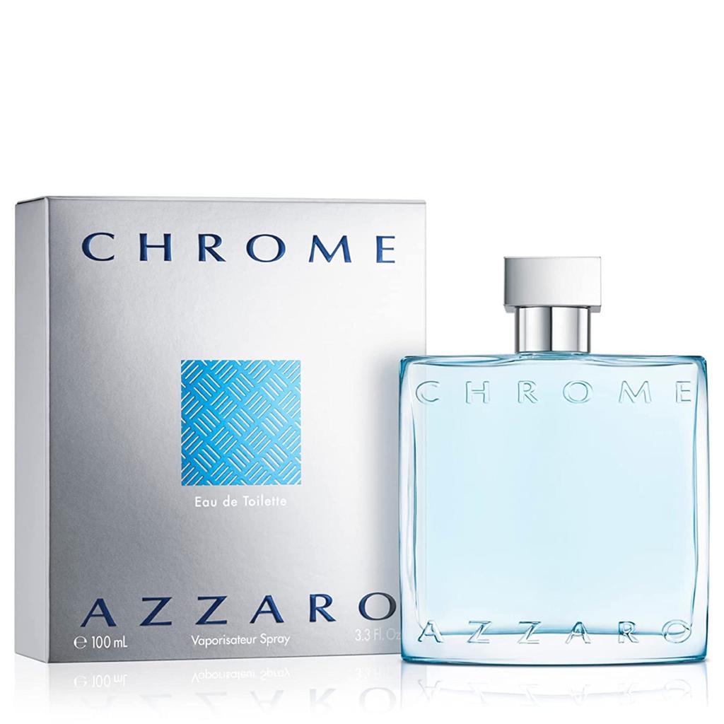 Azzaro Chrome Men's Cologne 3.3 oz EDT Spray | Fresh Citrus Woody Fragrance