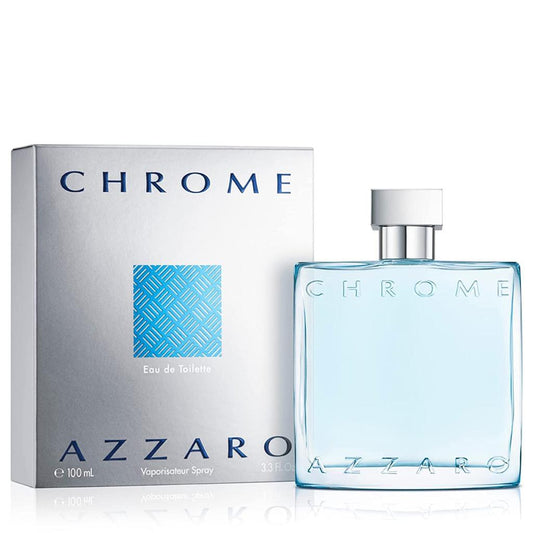 Azzaro Chrome Men's Cologne 3.3 oz EDT Spray | Fresh Citrus Woody Fragrance