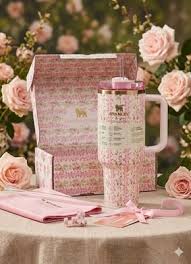 Stanley x LoveShackFancy Quencher H2.0 FlowState Tumbler 40 oz – Coquette Bow Chantilly Limited Edition