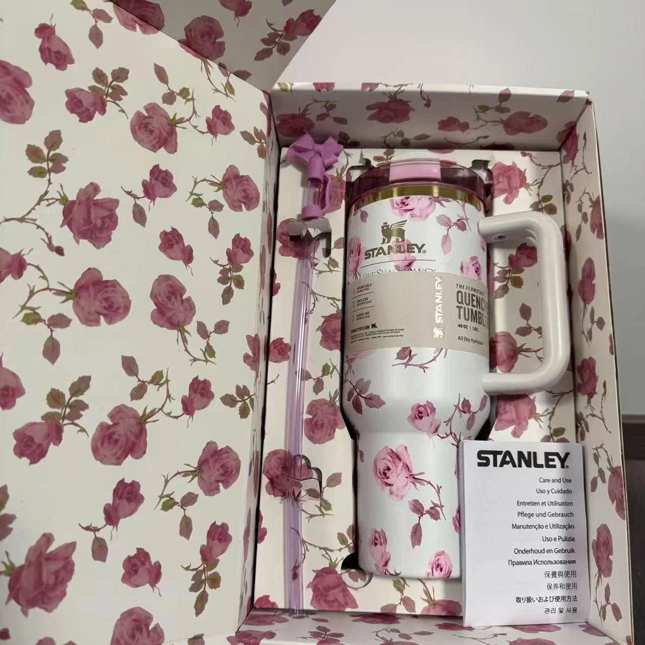 Stanley X Love Shack Fancy Rosa Limited Edition 40oz Quencher Tumbler – Gift Box