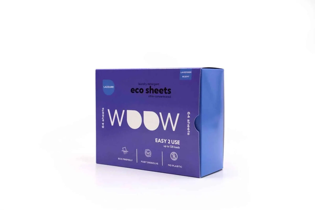 Lazzure Eco-Friendly Laundry Detergent Sheets – 64 Biodegradable Wash Sheets