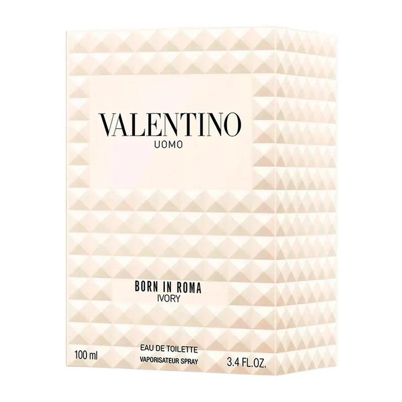 NEW Valentino Uomo Born In Roma Ivory Eau de Toilette Spray for Men – 3.4 oz / 100 ml | Fresh Woody Aromatic Cologne | Sealed